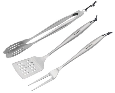 ZESTAW PRZYBORÓW DO GRILLA, 3 ELEMENTY, NARZĘDZIA DO GRILLOWANIA, KLAUSBERG KB-7900
