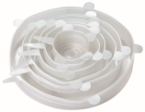 ZESTAW ROZCIĄGLIWYCH POKRYWEK SILIKONOWYCH 6-ELE KINGHOFF KH-1902