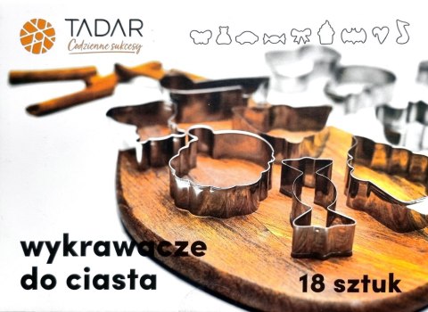 ZESTAW WYKRAWACZY DO CIASTA 18 ELE. 9 WZORÓW TADAR TD-2924