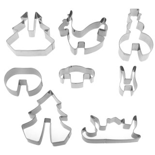 ZESTAW WYKRAWACZY DO CIASTEK PIERNIKÓW 3D MIX KSZTAŁTÓW 8-ELE BRUNBESTE BB-3140