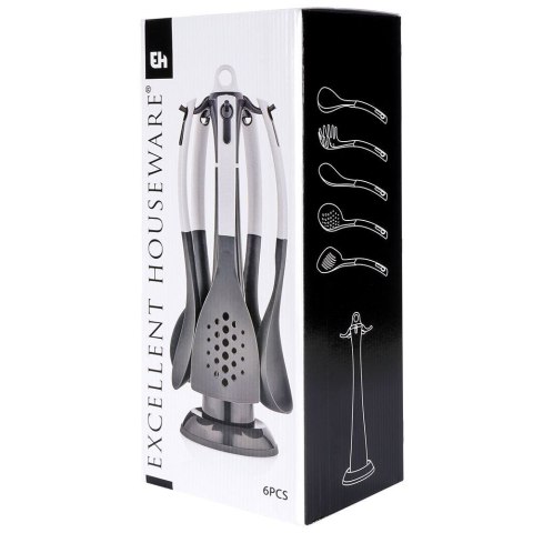 Zestaw przyborów kuchennych przybory kuchenne ze stojakiem 5-ele EXCELLENT HOUSEWARE 259245