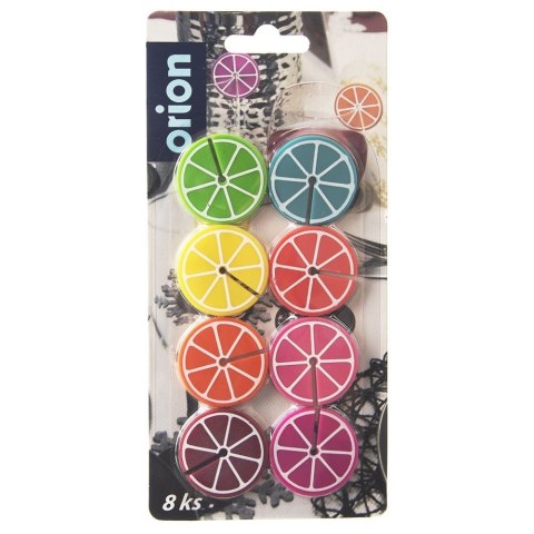 Znaczniki na szklanki kieliszki silikonowe cytryny 8 SZT do szklanek ORION 832913
