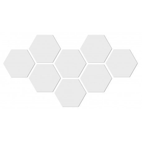 Dekoracyjne lustro akrylowe Hex - srebrne