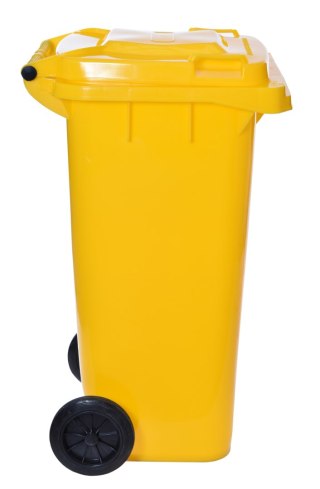 Pojemnik na odpady 120L kosz śmietnik żółty