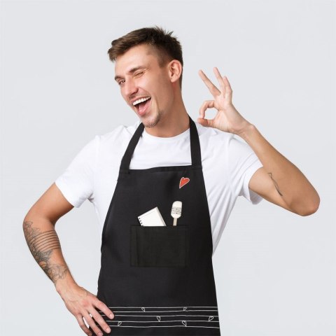 Fartuch kuchenny bawełniany wiązany fartuszek SERCE ORION 960862