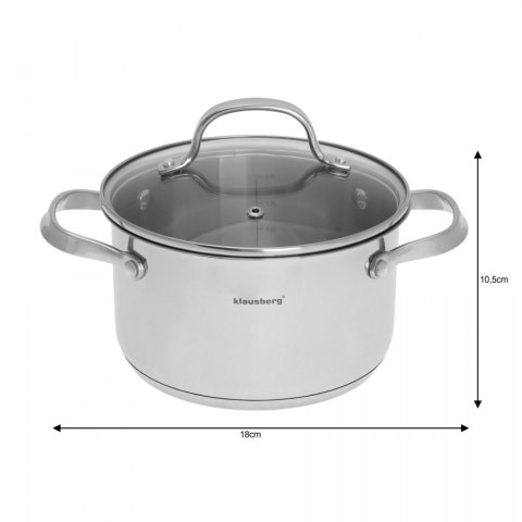 GARNEK 2.5L / 18CM KLAUSBERG PREMIUM 18/10 KB-7212