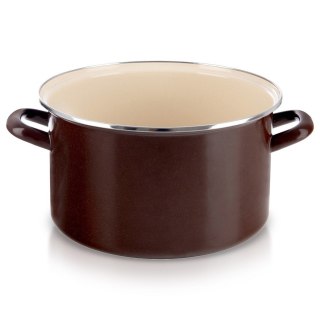 Garnek emaliowany indukcja na indukcję gaz BROWN duży 30 cm 10L ORION 113351