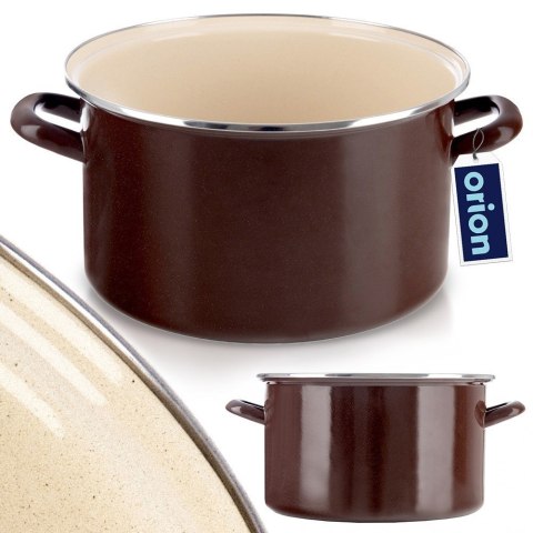 Garnek emaliowany indukcja na indukcję gaz BROWN duży 30 cm 10L ORION 113351