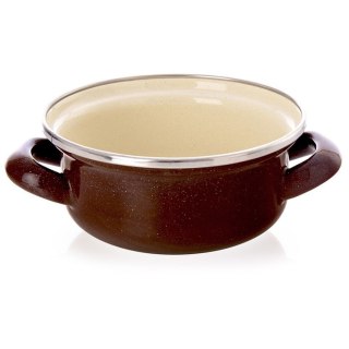 Garnek emaliowany indukcja na indukcję gaz BROWN mały 14 cm 600 ml ORION 113327