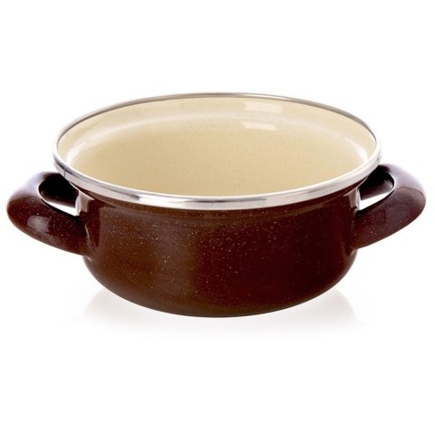 Garnek emaliowany indukcja na indukcję gaz BROWN mały 14 cm 600 ml ORION 113327