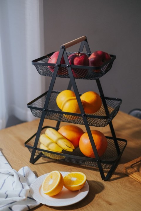 KOSZYK PIĘTROWY NA OWOCE 3 POZIOMOWY PATERA BRUNBESTE BB-3434