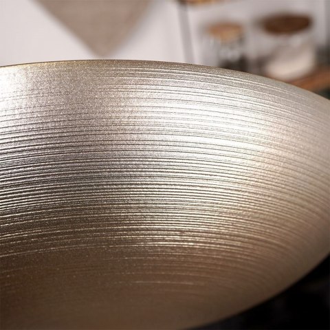 Miska szklana złota na sałatkę przekąski chipsy 30cm 2.2L VILDE 139263