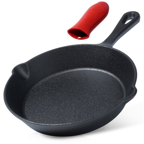 Patelnia żeliwna z nakładką silikonową na indukcję ciężka CAST LINE 20 cm VILDE 199034