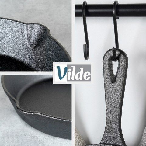 Patelnia żeliwna z nakładką silikonową na indukcję ciężka CAST LINE 20 cm VILDE 199034