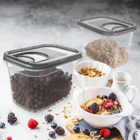 Pojemnik na produkty sypkie suche z dozownikiem GREY 1.3L ORION 127185