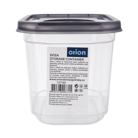 Pojemnik na produkty sypkie suche z dozownikiem GREY 1.3L ORION 127185