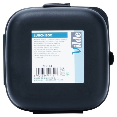 Pojemnik śniadaniowy obiadowy lunchbox z przegródkami czarny 2x700ml VILDE 229144