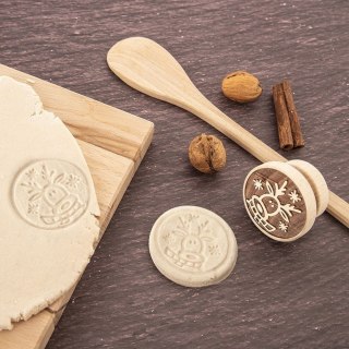 Stempel do dekorowania ciastek dekorator drewniany renifer ORION 127437