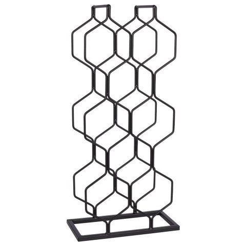 Stojak na wino butelki wina organizer metalowy czarny do 8 butelek VILDE 229031