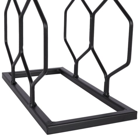 Stojak na wino butelki wina organizer metalowy czarny do 8 butelek VILDE 229031