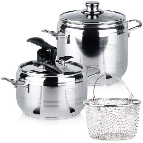 Szybkowar garnek ciśnieniowy na gaz zestaw szybkowarów 3.5 + 5L PROFI ORION 113044