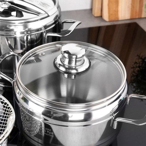Szybkowar garnek ciśnieniowy na gaz zestaw szybkowarów 3.5 + 5L PROFI ORION 113044