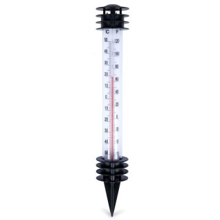 Termometr ogrodowy zewnętrzny wbijany w ziemię glebę biały 23cm PROGARDEN 569665