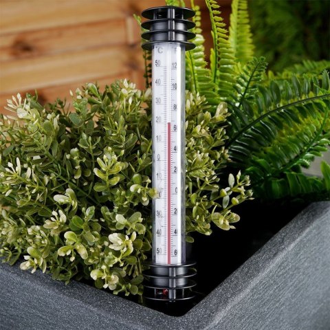 Termometr ogrodowy zewnętrzny wbijany w ziemię glebę biały 23cm PROGARDEN 569665