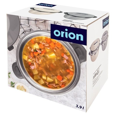 Termos obiadowy stalowy termomisa na zupę lody duży kremowy TERMO 3,5L ORION 128523
