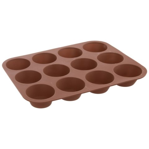 FORMA DO PIECZENIA 12 MUFFINEK BABECZEK BABECZKI SILIKONOWA BRĄZOWA SILLINIE ORION 151718