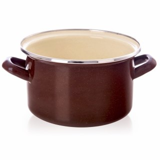 Garnek emaliowany indukcja na indukcję gaz BROWN 18 cm 2L ORION 113331
