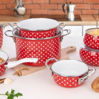 Garnek emaliowany indukcja na indukcję gaz TECKA mały 14 cm 650 ml ORION 113356