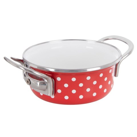 Garnek emaliowany indukcja na indukcję gaz TECKA mały 14 cm 650 ml ORION 113356