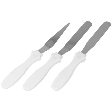 ZESTAW AKCESORIÓW DO DEKOROWANIA CIAST 8 ELE. PATERA OBROTOWA SZPATUŁY.BRUNBESTE BB-2903