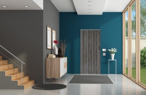 Drzwi harmonijkowe 001P DĄB GRAFIT MAT - 90 cm