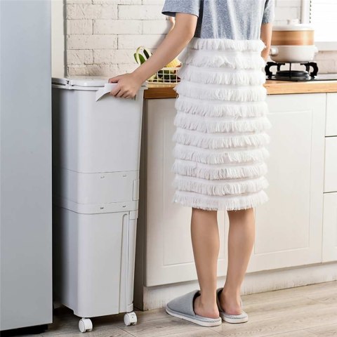 Kosz pojemnik odpady do segregacji 42L biały Nardan