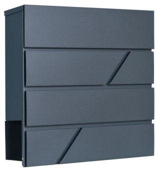 Skrzynka pocztowa na listy Tove z gazetnikiem antracyt