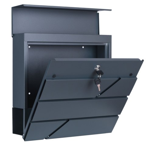 Skrzynka pocztowa na listy Tove z gazetnikiem antracyt