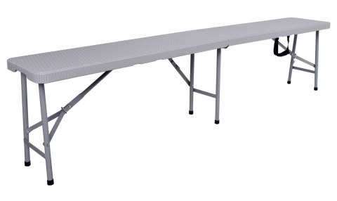 Zestaw cateringowy bankietowy Rattan stół 2 ławy szary