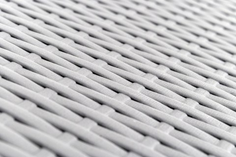 Zestaw cateringowy bankietowy Rattan stół 2 ławy szary