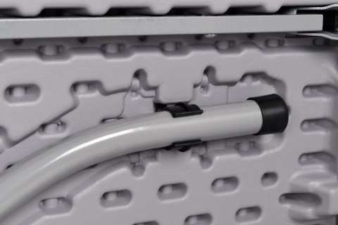 Zestaw cateringowy bankietowy Rattan stół 2 ławy szary