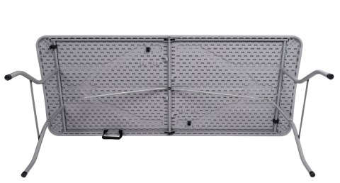 Zestaw cateringowy bankietowy Rattan stół 2 ławy szary