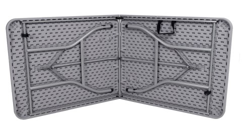 Zestaw cateringowy bankietowy Rattan stół 2 ławy szary