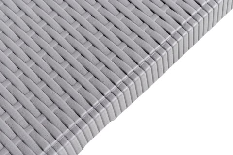 Zestaw cateringowy bankietowy Rattan stół 2 ławy szary