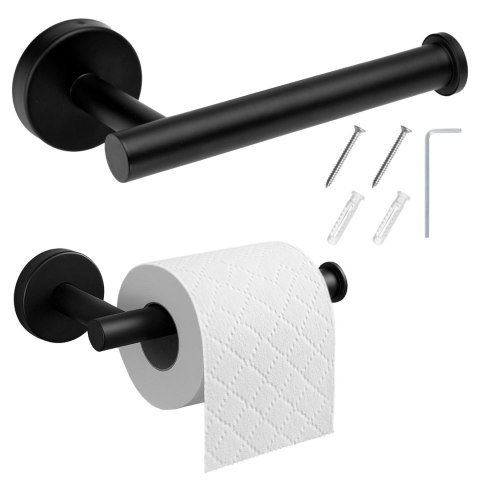 Uchwyt na papier toaletowy czarny Vost