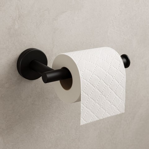 Uchwyt na papier toaletowy czarny Vost