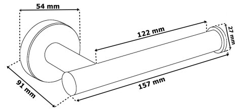 Uchwyt na papier toaletowy czarny Vost