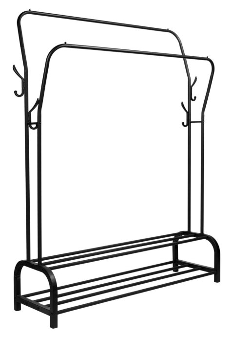 Wieszak stojący loftowy Lary czarny